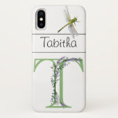 Alphabet Brief T Lavender Eucalyptus Dragonfly Case-Mate iPhone Hülle (Rückseite)