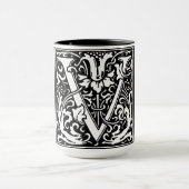 Alphabet-Brief V zur Tasse (Zentrum)