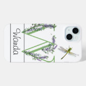 Alphabet Brief W, Aquarelllavender Dragonfly Case-Mate iPhone Hülle (Rückseite (Horizontal))