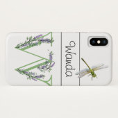Alphabet Brief W Lavender Eucalyptus Dragonfly Case-Mate iPhone Hülle (Rückseite (Horizontal))