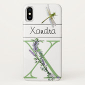 Alphabet Brief X Lavender Eukalyptus Dragonfly Case-Mate iPhone Hülle (Rückseite)