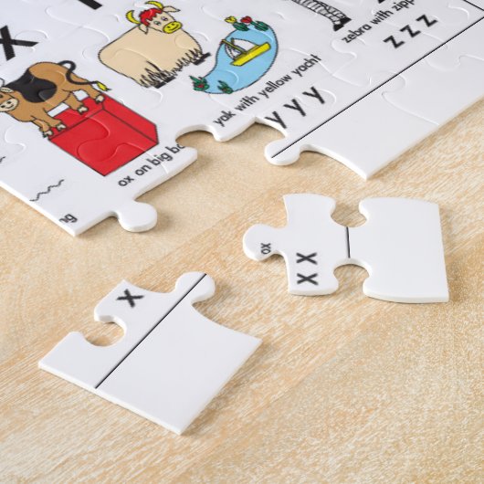 Alphabet-Briefe mit illustrierten Tieren Puzzle (Seite)