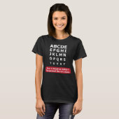 Alphabet-Briefe und Optiker T-Shirt (Vorne ganz)
