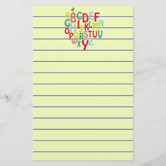 Alphabet Briefpapier (Vorderseite)