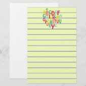 Alphabet Briefpapier (Vorne/Hinten)