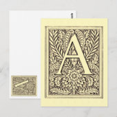 Alphabet Buchstabe A Postkarte (Vorne/Hinten)