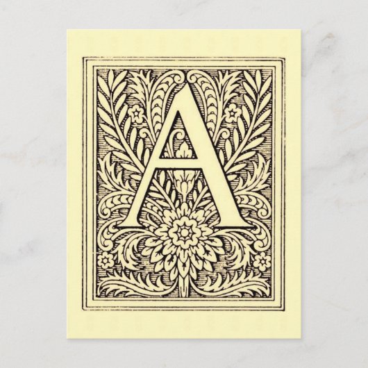 Alphabet Buchstabe A Postkarte (Vorderseite)