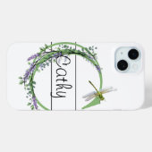 Alphabet Buchstabe C, Aquarelllavender Dragonfly Case-Mate iPhone Hülle (Rückseite (Horizontal))