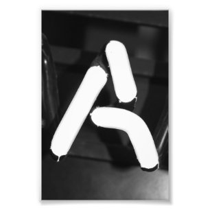 Alphabet-Buchstabe-Fotografie A12 schwarzes u. Fotodruck