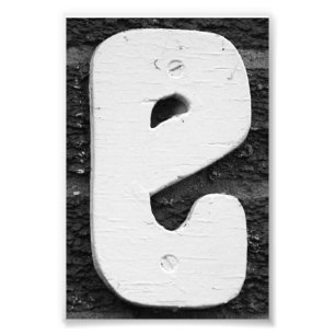 Alphabet-Buchstabe-Fotografie E10 schwarzes u. Fotodruck