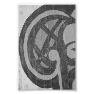 Alphabet-Buchstabe-Fotografie G4 Schwarzweiss-4x6 Fotodruck