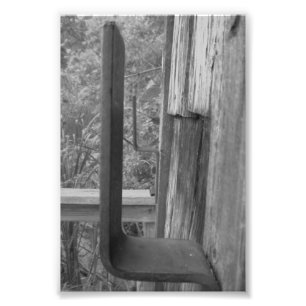 Alphabet-Buchstabe-Fotografie L6 Schwarzweiss-4x6 Fotodruck