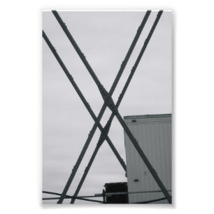 Alphabet-Buchstabe-Fotografie X2 Schwarzweiss-4x6 Fotodruck