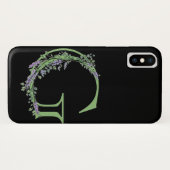 Alphabet Buchstabe G Aquarelllavender Eukalyptus Case-Mate iPhone Hülle (Rückseite (Horizontal))