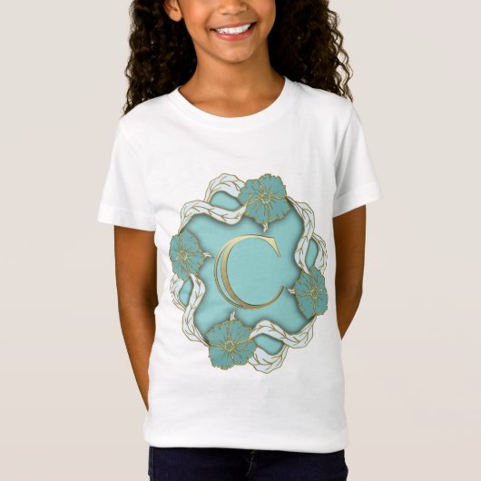 Alphabet-Buchstabe Initial T-Shirt (Vorderseite)