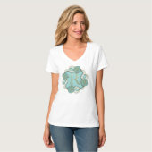 Alphabet Buchstabe Initiale T-Shirt (Vorderseite Vollansicht)