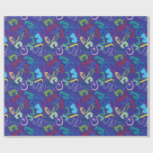 Alphabet Buchstabe J Geschenkpapier - Blau (Flach)