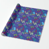 Alphabet Buchstabe J Geschenkpapier - Blau (Ungerollt)