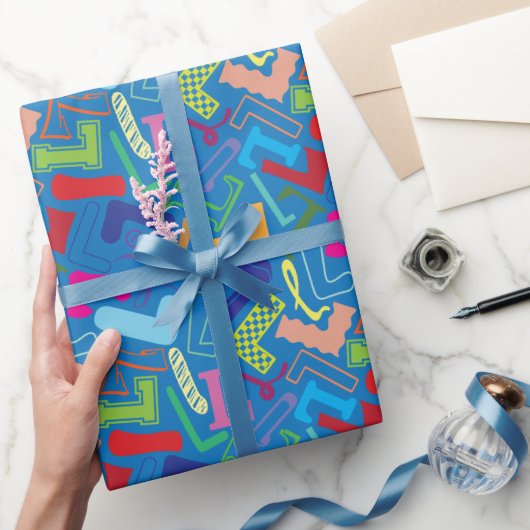 Alphabet Buchstabe L Geschenkpapier - Blau (Schenken)