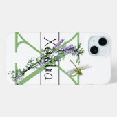 Alphabet Buchstabe X, Aquarelllavender Dragonfly Case-Mate iPhone Hülle (Rückseite (Horizontal))