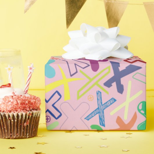 Alphabet Buchstabe X Geschenkpapier - Pink (Geburtstagsparty)