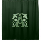 Alphabet-Buchstaben - Buchstabe A - grün Duschvorhang (Vorderseite)