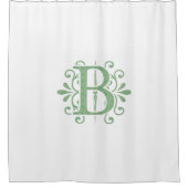 Alphabet-Buchstaben - Buchstabe B - weiß Duschvorhang (Vorderseite)