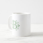 Alphabet-Buchstaben - Buchstabe B - weiß Kaffeetasse (Vorderseite Links)