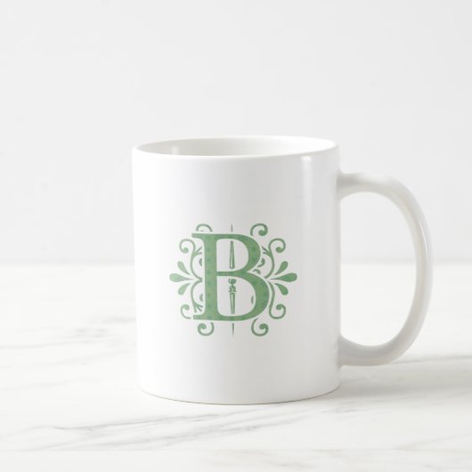 Alphabet-Buchstaben - Buchstabe B - weiß Kaffeetasse (Rechts)