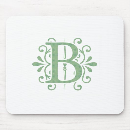 Alphabet-Buchstaben - Buchstabe B - weiß Mousepad (Vorne)