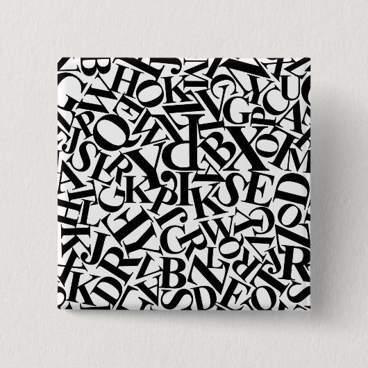 Alphabet Buchstaben Button (Vorderseite)
