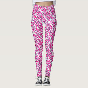 Alphabet Buchstaben lila rosa Muster Leggings