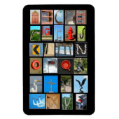 Alphabet-Buchstaben mit Bildern Magnet (Vertikal)