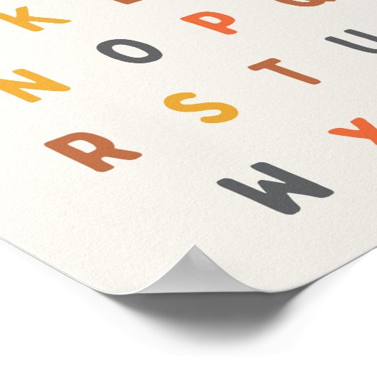 Alphabet. Buchstaben. Poster & Prints (Ecke)