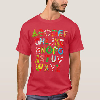 Alphabet-Buchstaben vintage T-Shirt