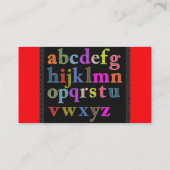 Alphabet Business Card Visitenkarte (Rückseite)