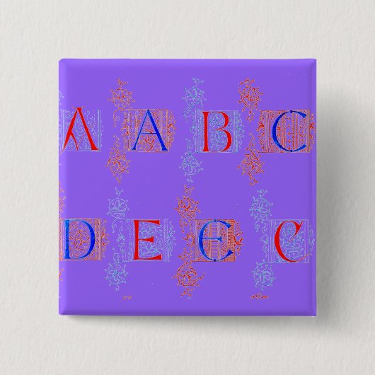Alphabet Button (Vorderseite)