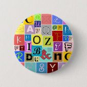 Alphabet Button (Vorderseite)