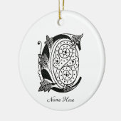 Alphabet c, letter c, monogram c, Ceramic Ornament (Links)