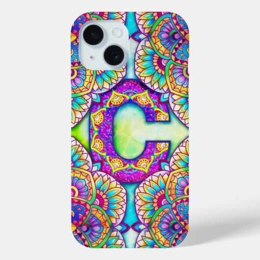 Alphabet C mandala Case-Mate iPhone Hülle (Rückseite)