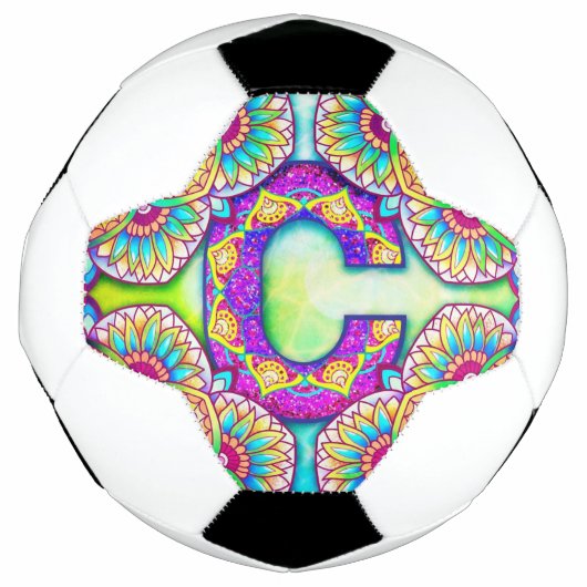 Alphabet C mandala Fußball (Vorderseite)