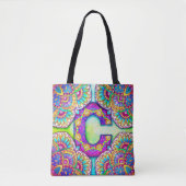 Alphabet C mandala Tasche (Vorderseite)