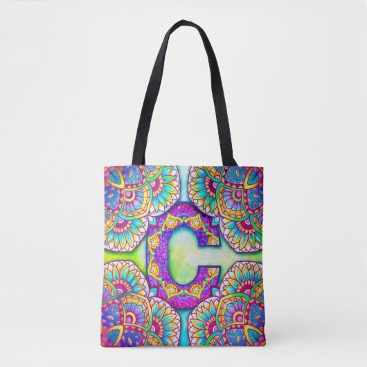 Alphabet C mandala Tasche (Vorderseite)
