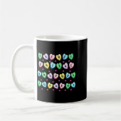 Alphabet Candy Heart Love Valentines Day Teacher Kaffeetasse (Links)