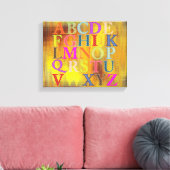 Alphabet Canvas Print Leinwanddruck (Insitu (Wohnzimmer))