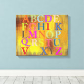Alphabet Canvas Print Leinwanddruck (Insitu (Holzboden))