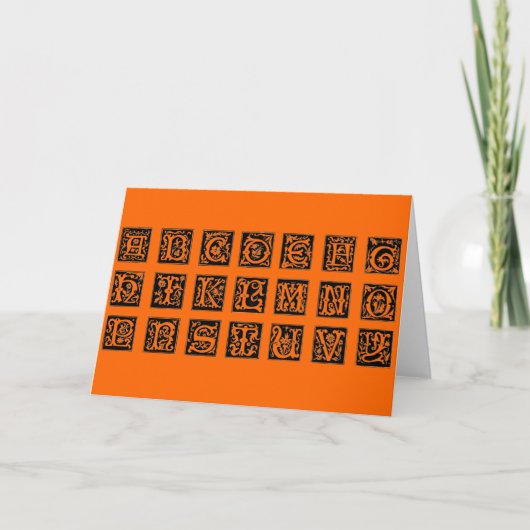 Alphabet Card Feiertagskarte (Vorderseite)