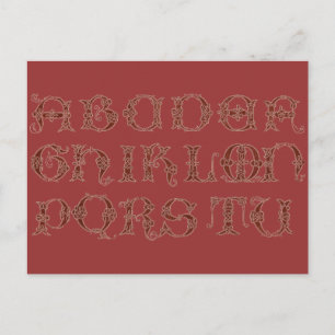 Alphabet Card Postkarte