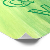 Alphabet Chart für Erwachsene, Grüner Oberkörper Poster (Ecke)