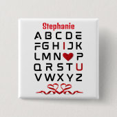 Alphabet Chart I I Liebe Button (Vorderseite)